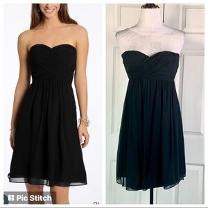 J.Crew Crisscross Silk Chiffon Strapless Dress